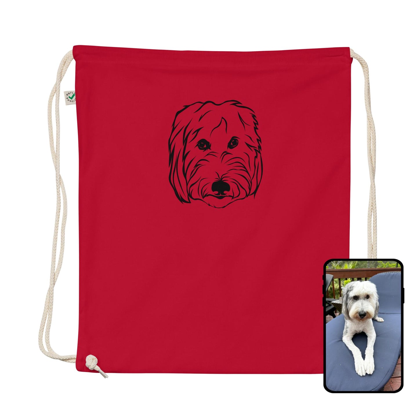 Drawstring Track Bag | Drawn from Your Pet's Face