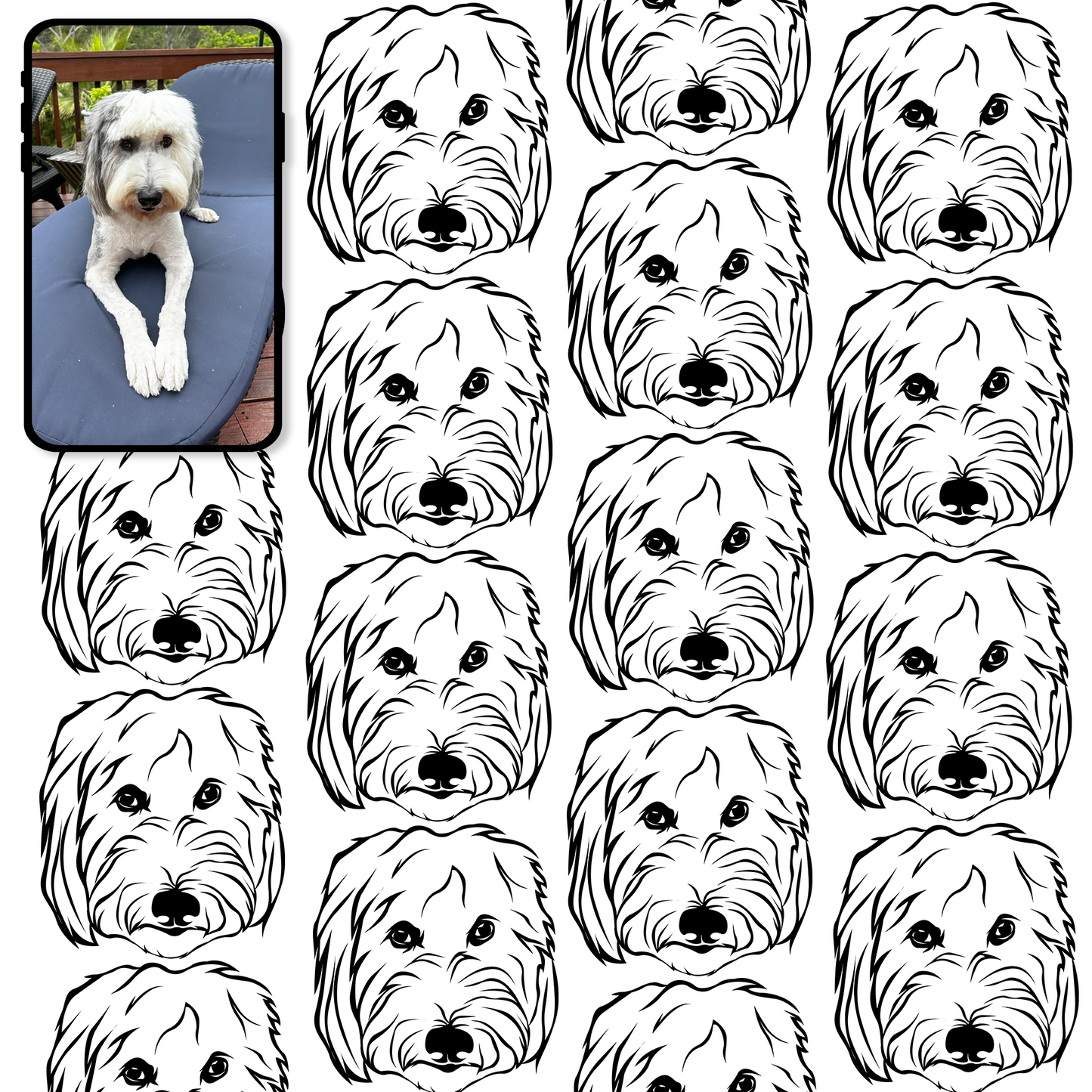 Calcetines de tripulación | Patrón de arte lineal personalizado (solo complemento)