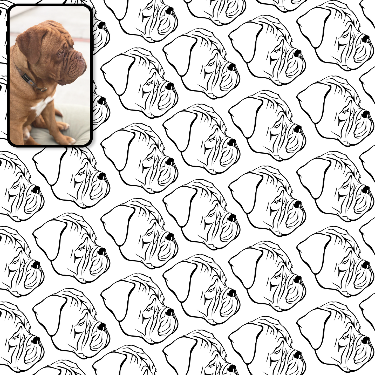 Calcetines de tripulación | Patrón de arte lineal personalizado (solo complemento)