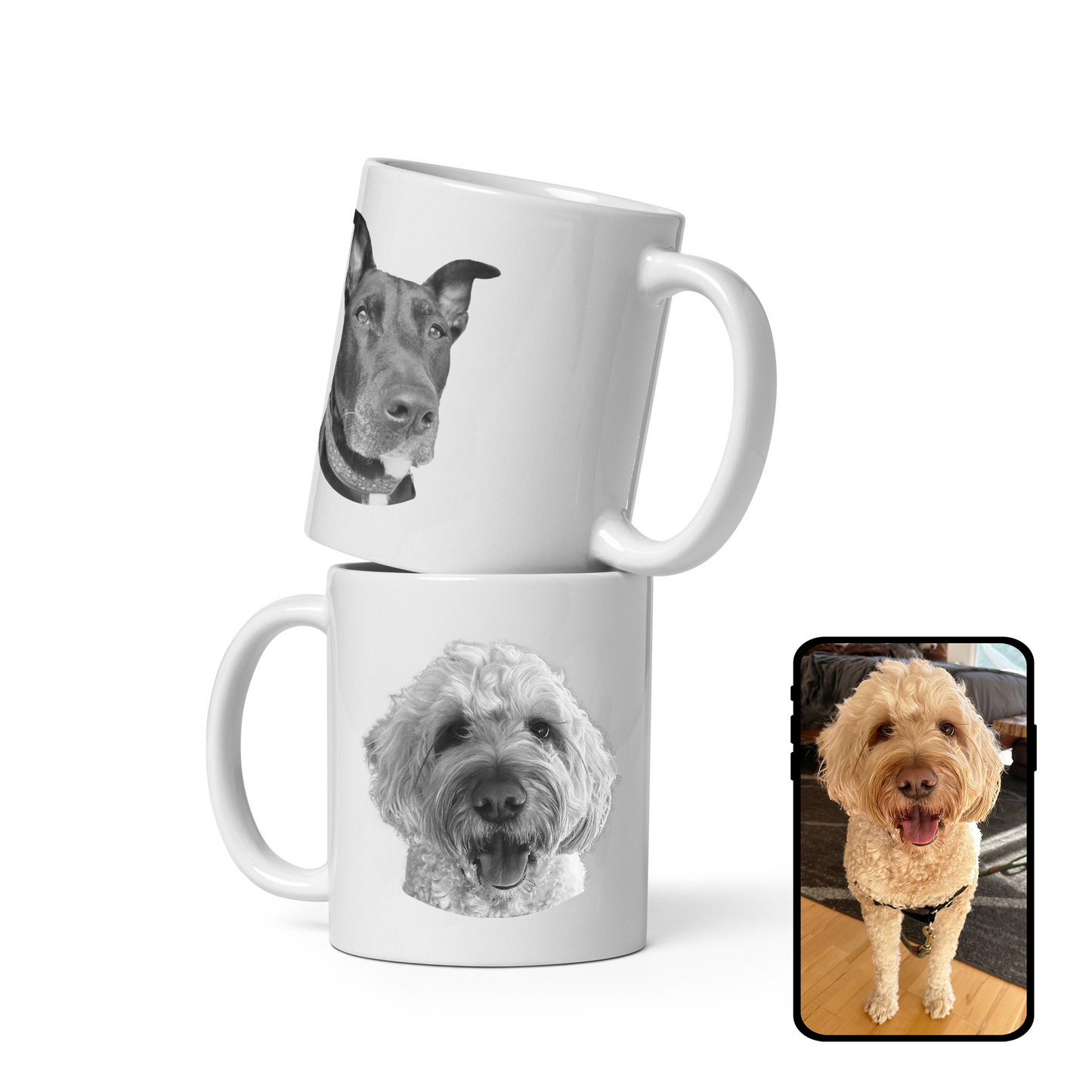Taza de café | Retrato de perro personalizado