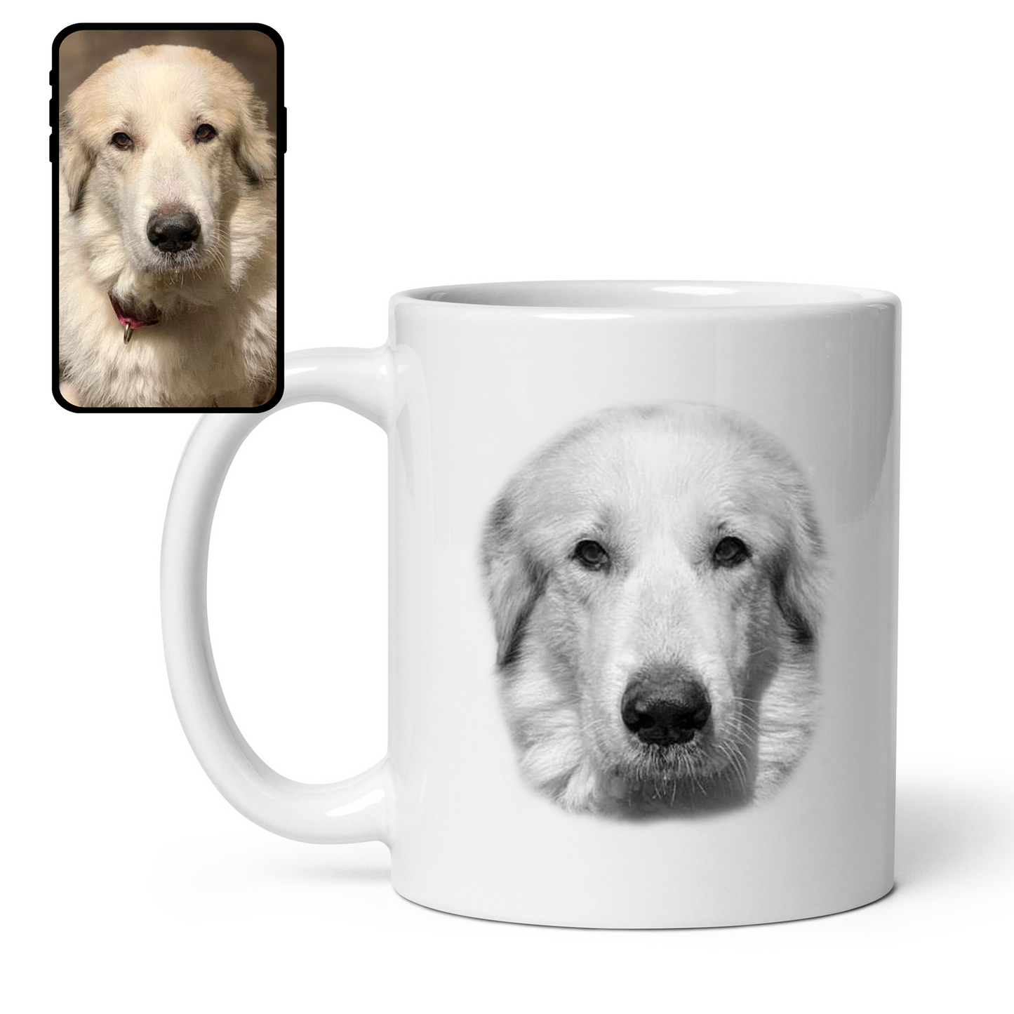Taza de café | Retrato de perro personalizado