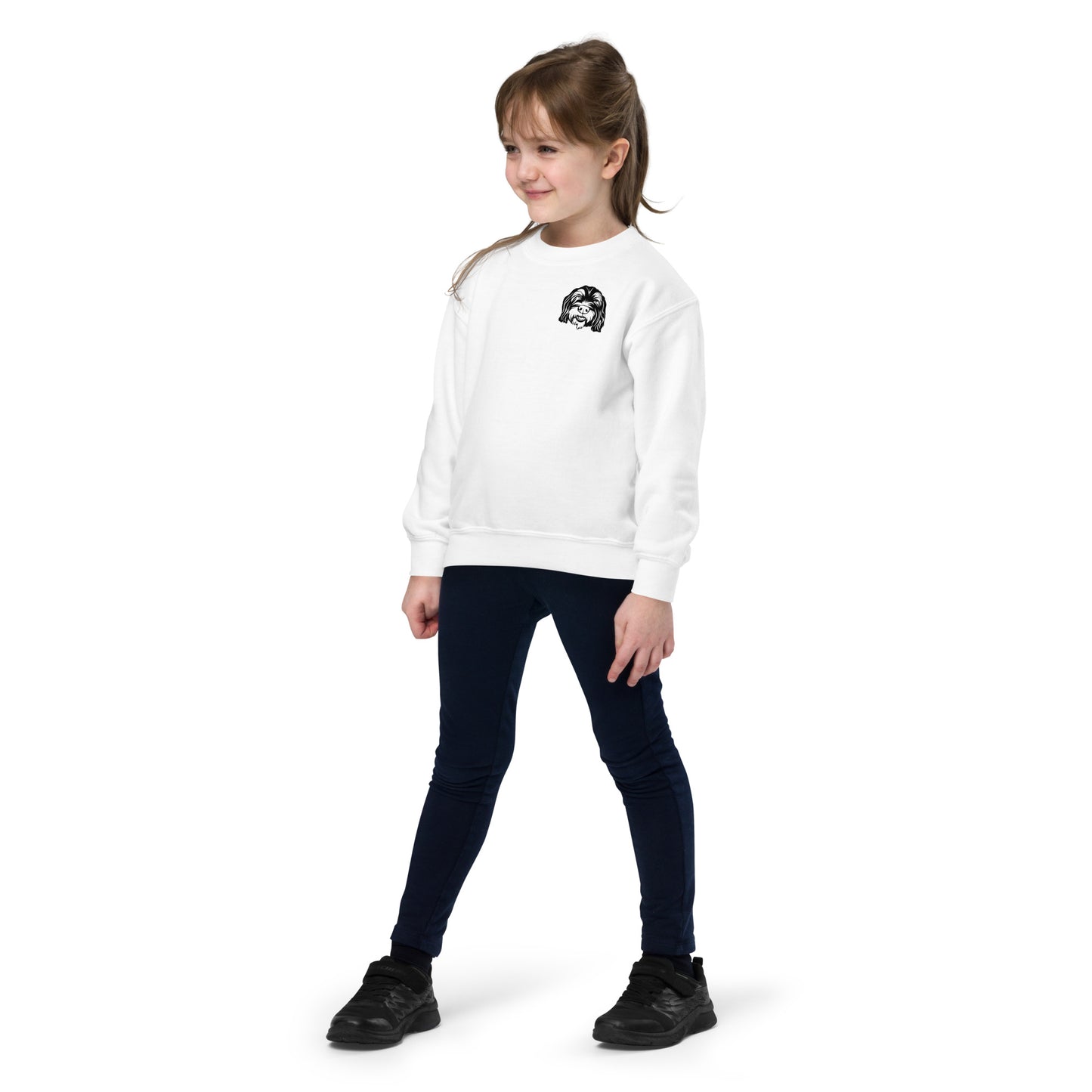 Sudadera con cuello redondo para niños | Sudadera de arte lineal personalizada