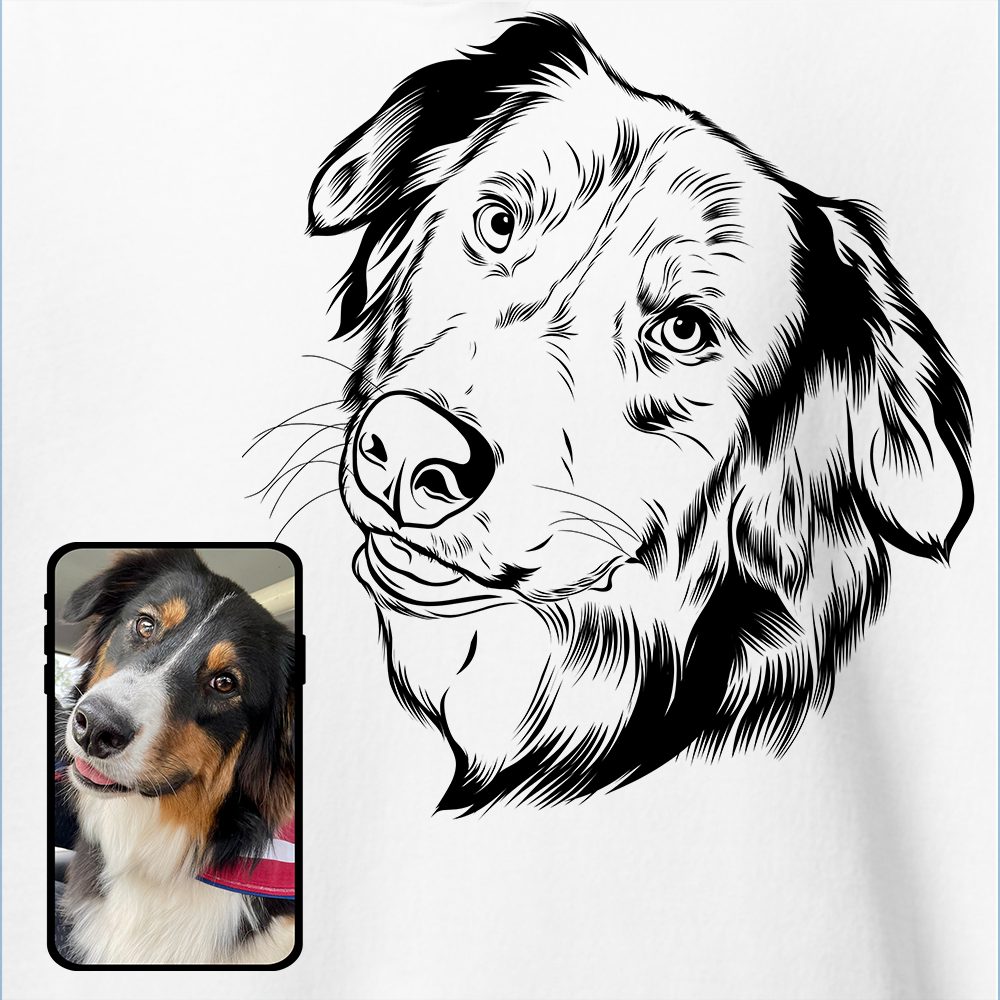 Crop Top | Personalized Pet Line Art T-Shirt