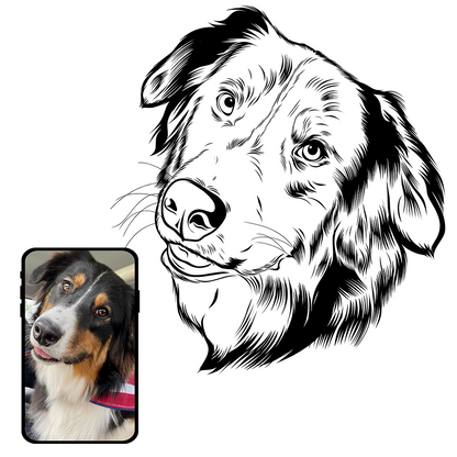 Food Bowl | Customized Dog Line Art Dish