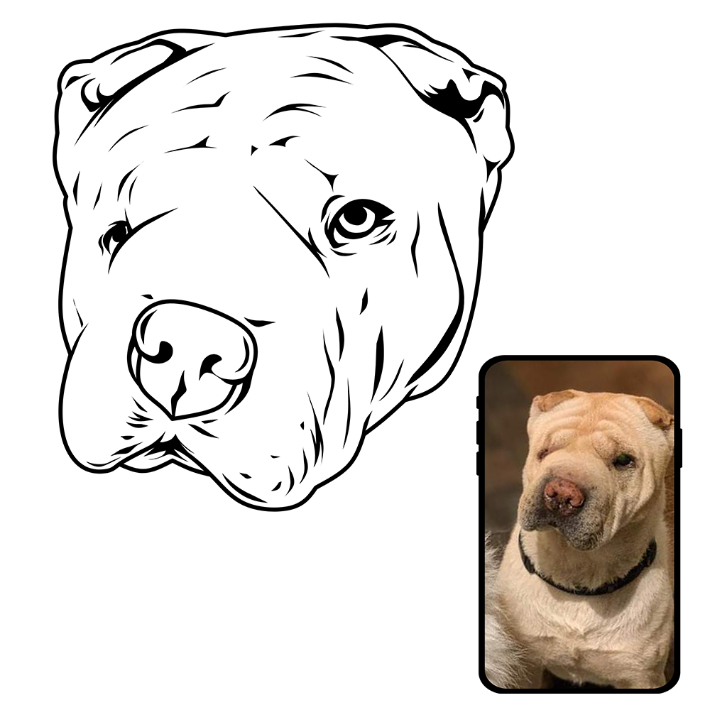 Food Bowl | Customized Dog Line Art Dish