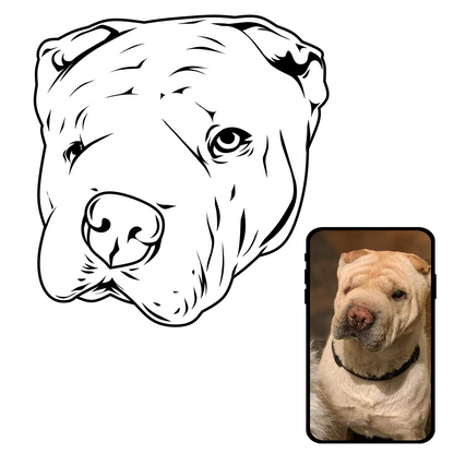 Food Bowl | Customized Dog Line Art Dish