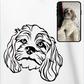 Crop Top | Personalized Pet Line Art T-Shirt