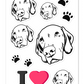 Dog Face Decal Stickers for Cars And Other Items (Add-On Only)