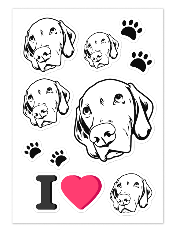 Dog Face Decal Stickers for Cars And Other Items (Add-On Only)