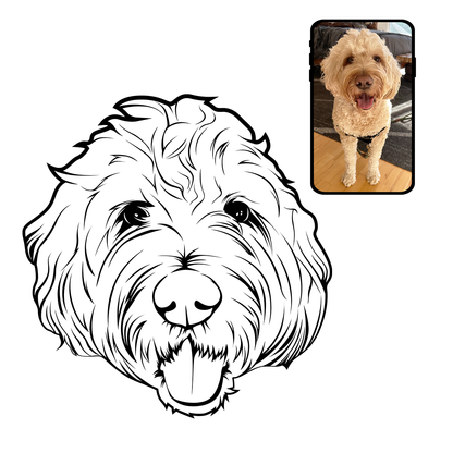 Food Bowl | Customized Dog Line Art Dish