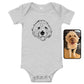 Baby Short Sleeve Onesie | Custom Pet Face Line Art