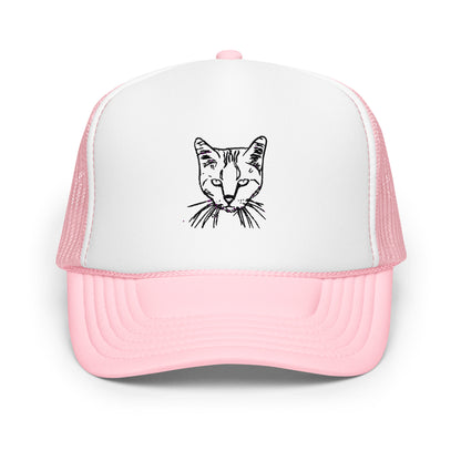 Embroidered Trucker Hat | Personalized Pet Line Art