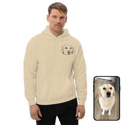 Hoodie Sweatshirt | Personalized Pet Line Art