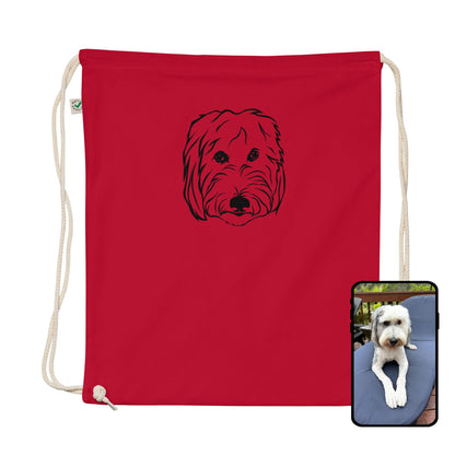 Drawstring Track Bag | Drawn from Your Pet's Face