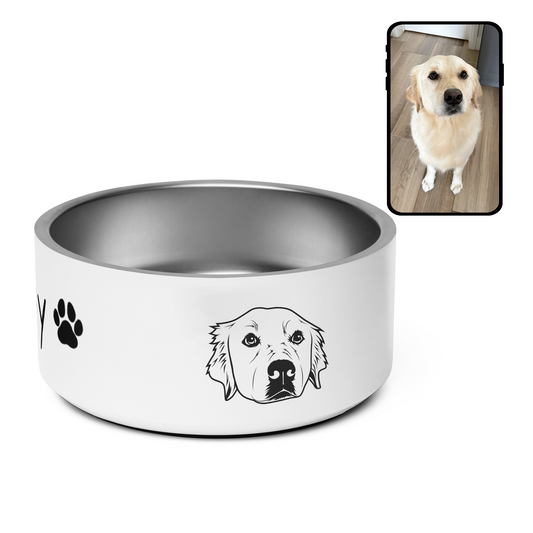 Food Bowl | Customized Dog Line Art Dish