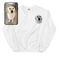 Crew Neck Sweatshirt | Personalized Pet Portrait - Black & White