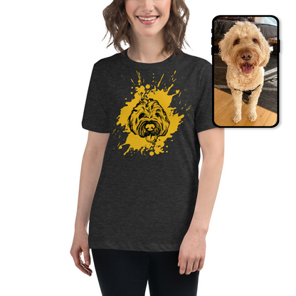 Pet Line Art Splash Tee | Unisex Personalized T-Shirt