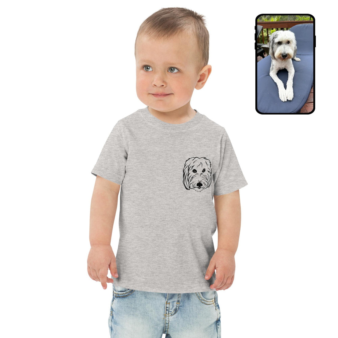 T-shirt pour tout-petits | Chemise pour chien personnalisée 100 % coton