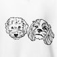 Hoodie Sweatshirt | Personalized Line Art with TWO Dog Faces!