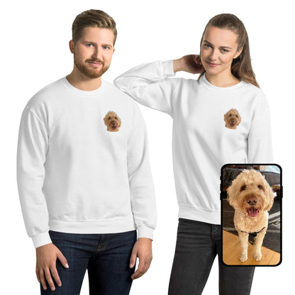 Crew Neck Sweatshirt | Colorful Custom Pet Portrait