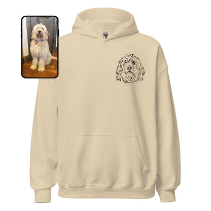 Hoodie Sweatshirt | Personalized Pet Line Art