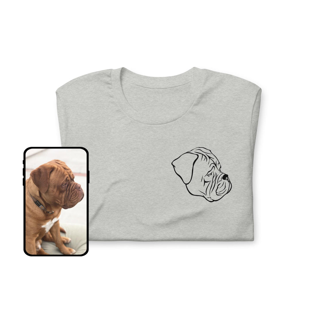 Camiseta | Camiseta unisex personalizada con diseño de línea para mascotas