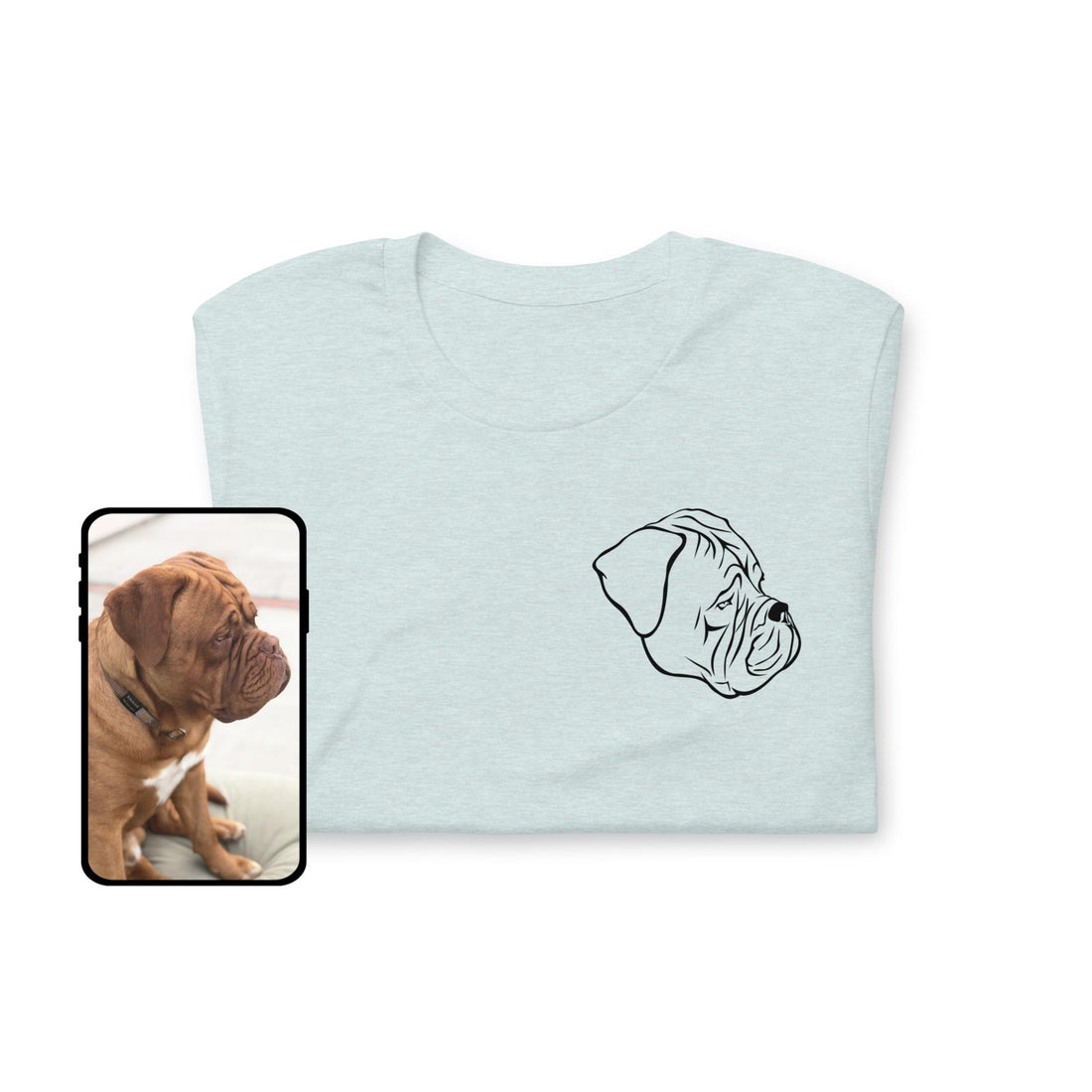 Camiseta | Camiseta unisex personalizada con diseño de línea para mascotas