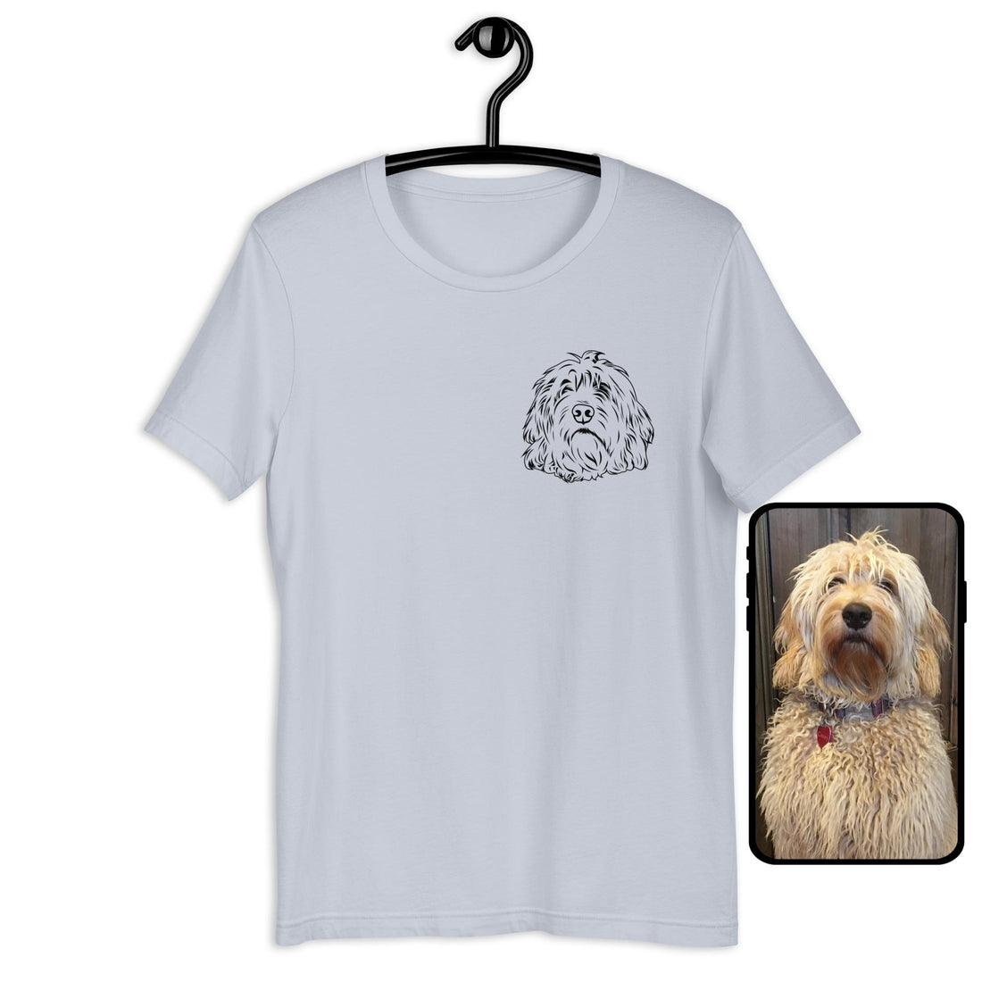 Camiseta | Camiseta unisex personalizada con diseño de línea para mascotas