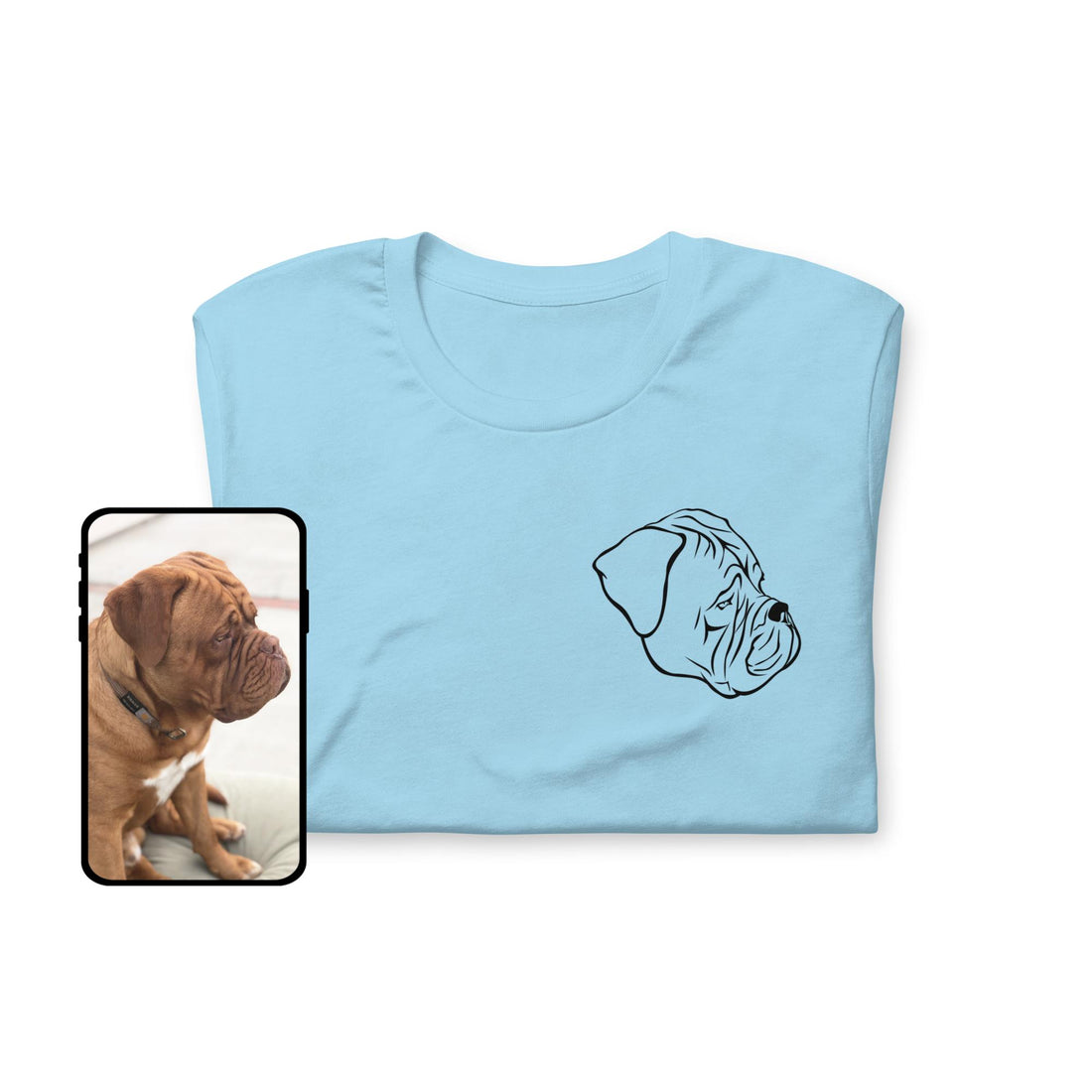 Camiseta | Camiseta unisex personalizada con diseño de línea para mascotas