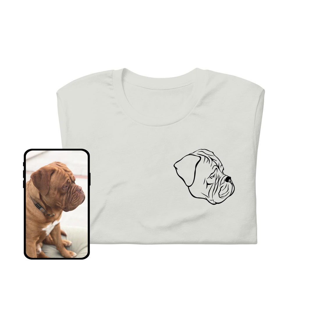 Camiseta | Camiseta unisex personalizada con diseño de línea para mascotas