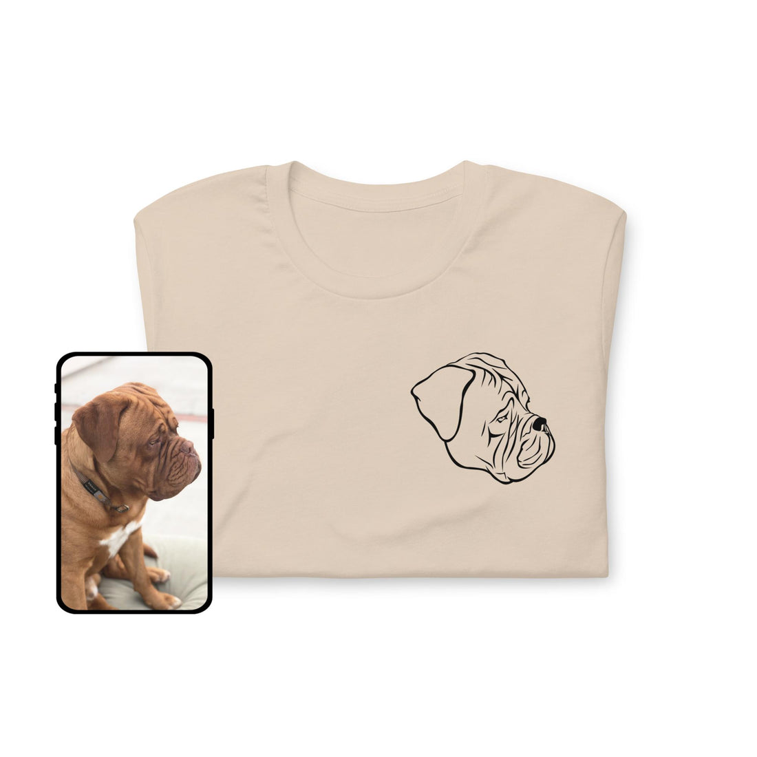 Camiseta | Camiseta unisex personalizada con diseño de línea para mascotas