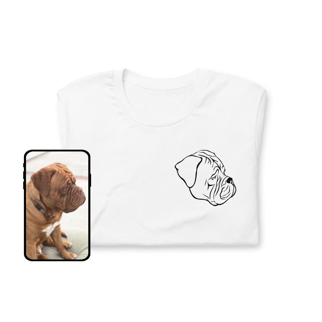 Camiseta | Camiseta unisex personalizada con diseño de línea para mascotas