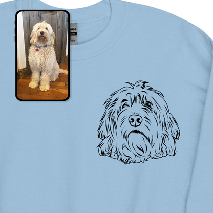 Crew Neck Sweatshirt | Custom Pet Line Art