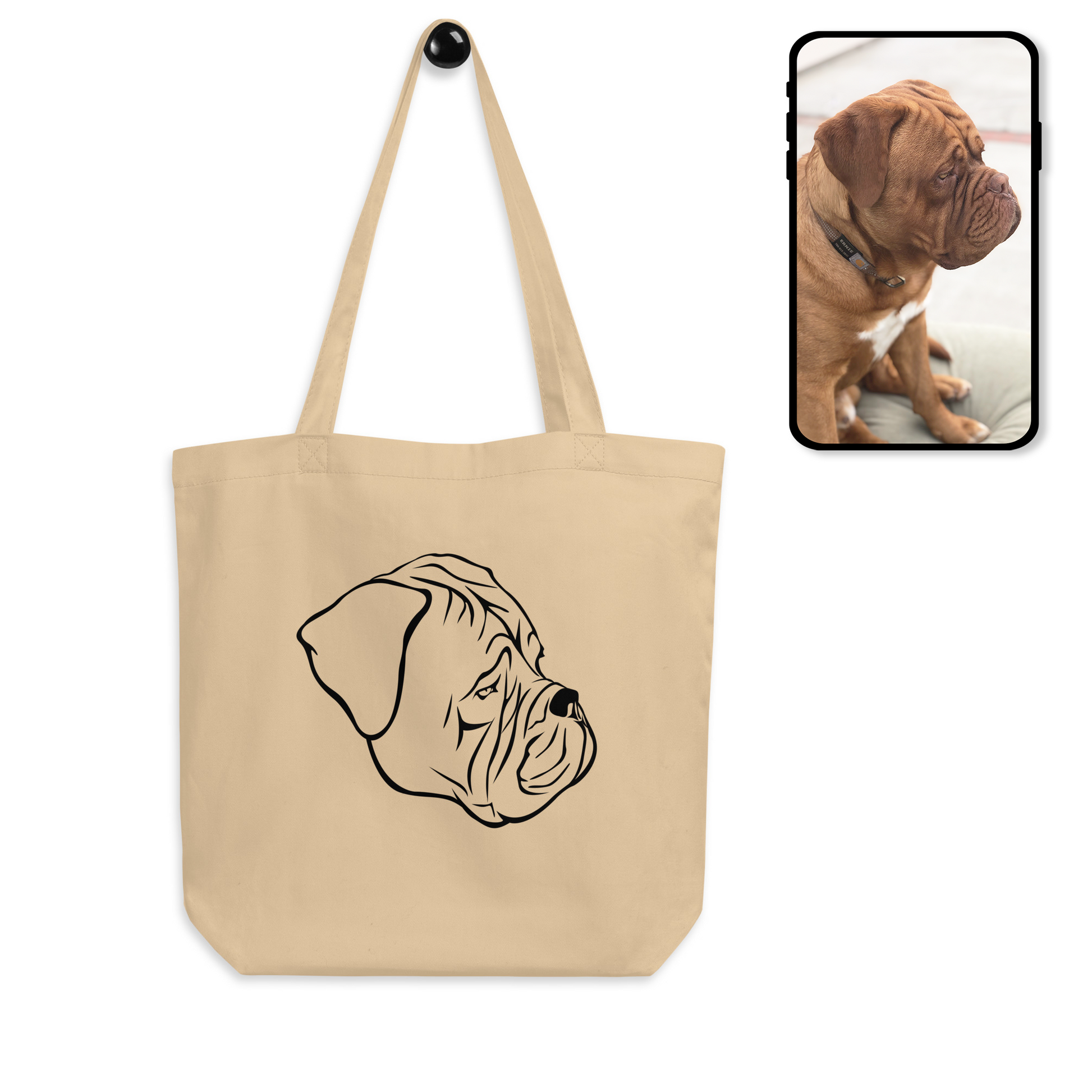 Eco Tote Bag | Personalized Line Art – Dilly Dally Dog Co
