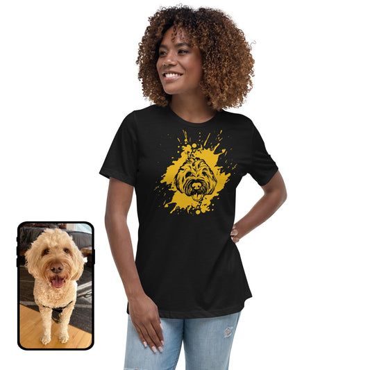 Pet Line Art Splash Tee | Unisex Personalized T-Shirt